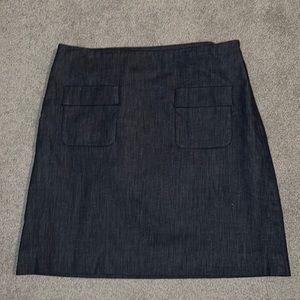 Loft Dressy Denim Lined Pencil Skirt 6